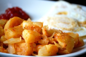 Homemade Spicy Home Fries with Onions